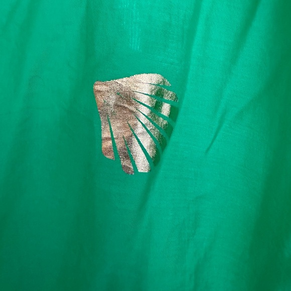 Never Fully Dressed Emerald Shirt with Gold seashell  Accents - Picture 4 of 4